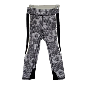 Kyodan Black‎ & White Floral Running Capris Small